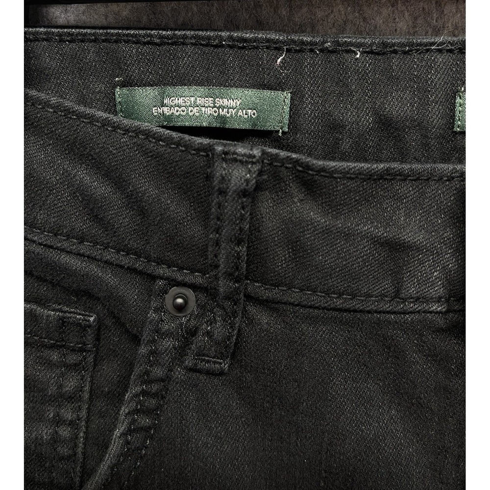 Wild Fable Womens Skinny Jeans Black Distressed Ripped Size 4 High Waisted - Picture 5 of 13
